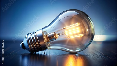 Glowing Filament of Innovation: A Close-Up View of a LED Light Bulb AI Generated