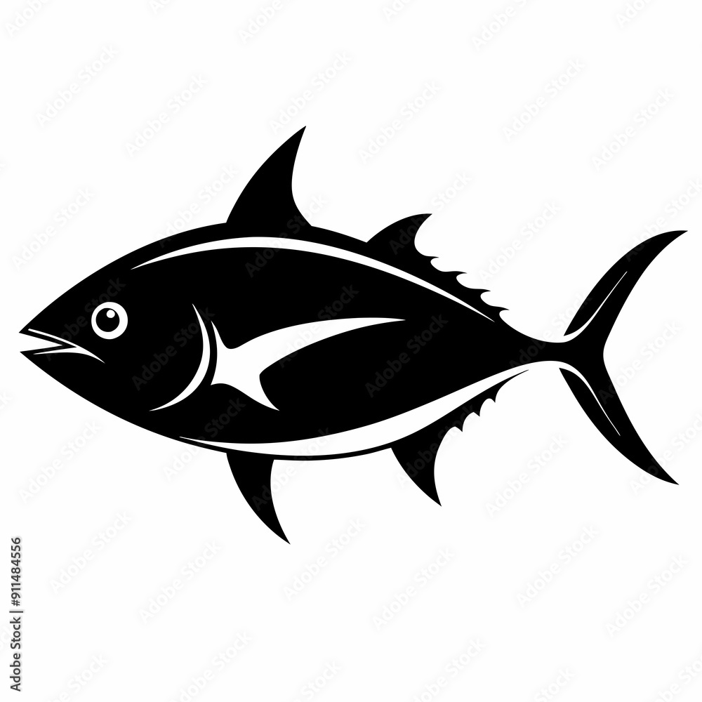Tuna Black silhouette Tuna Black silhouette