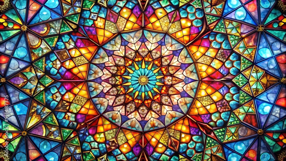 Symphony of Stained Glass: A Kaleidoscopic Dance of Light AI generated Symphony of Stained Glass: A Kaleidoscopic Dance of Light AI generated