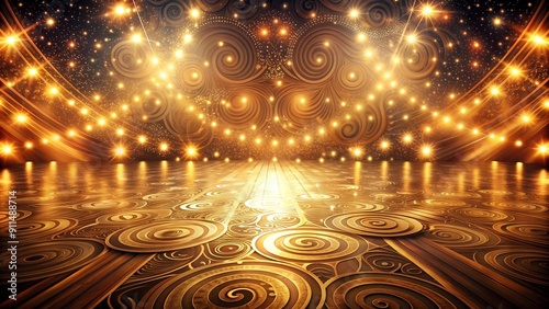 Dancing Through Time: A Whimsical Vintage Dance Floor  Generative AI