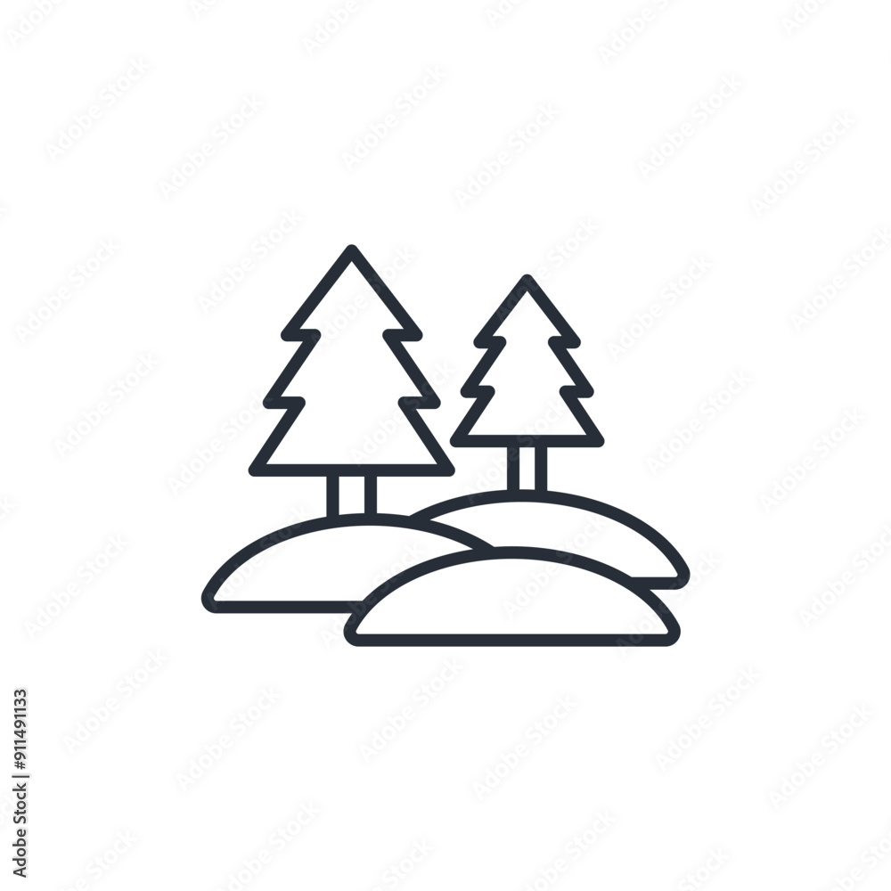 forest icon. vector.Editable stroke.linear style sign for use web design,logo.Symbol illustration. forest icon. vector.Editable stroke.linear style sign for use web design,logo.Symbol illustration.