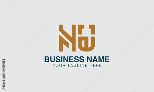NU N nu initial logo | initial based abstract modern minimal creative logo, vector template image. luxury logotype logo, real estate homie logo. typography logo. initials logo