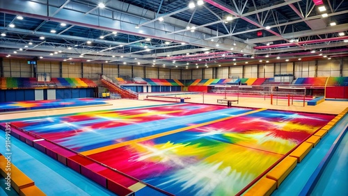 A Symphony of Motion: The Gymnastics Floor in Abstract Expressionism AI Generated