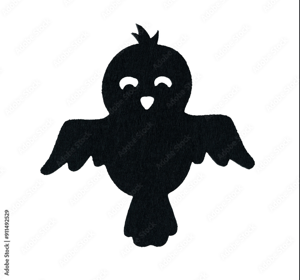 Ghost with bat wings made of felt. Ghost with bat wings made of felt.