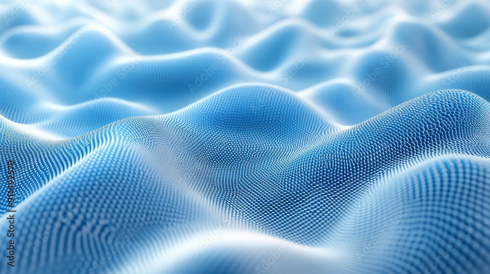 Abstract Blue Wavy Background