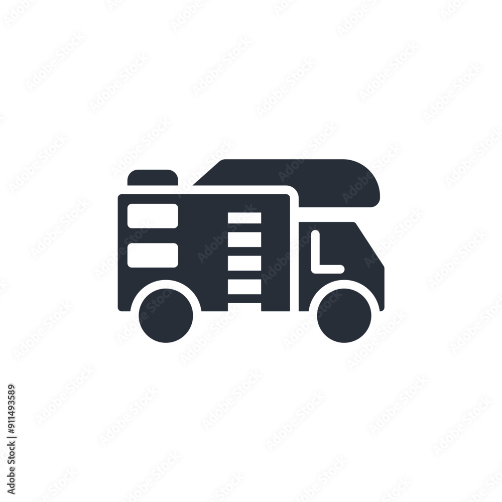 rv icon. vector.Editable stroke.linear style sign for use web design,logo.Symbol illustration. rv icon. vector.Editable stroke.linear style sign for use web design,logo.Symbol illustration.