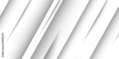 Abstract 3d white paper diagonal line and shadow in futuristic ,technology concept, vector illustration.