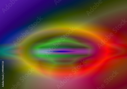 Espectro en rojo, violeta, verde, azul y amarillo