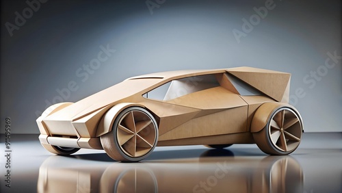 Unfolding the Future: A Paper-Folded Concept Car Embracing Minimalism and Sustainability  AI generated