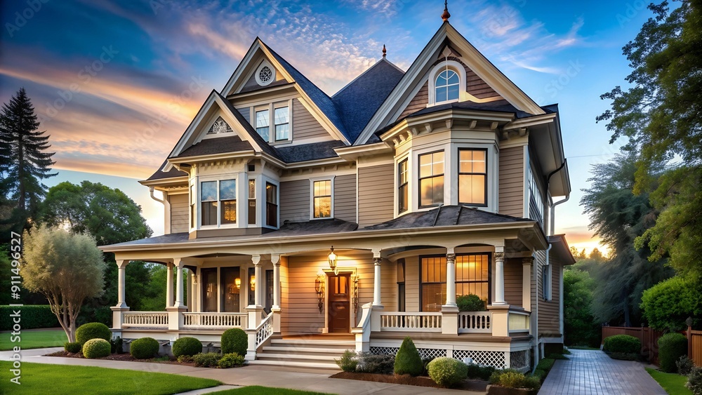 Timeless Elegance: A Victorian Home Transformed AI generated Timeless Elegance: A Victorian Home Transformed AI generated