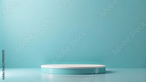 light blue background for product presentation.