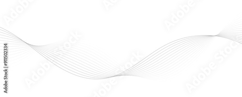 Abstract vector background with grey wavy lines