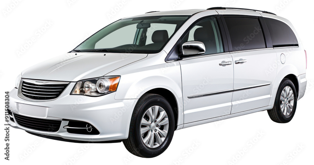 Fototapeta premium PNG Minivan vehicle car white background.