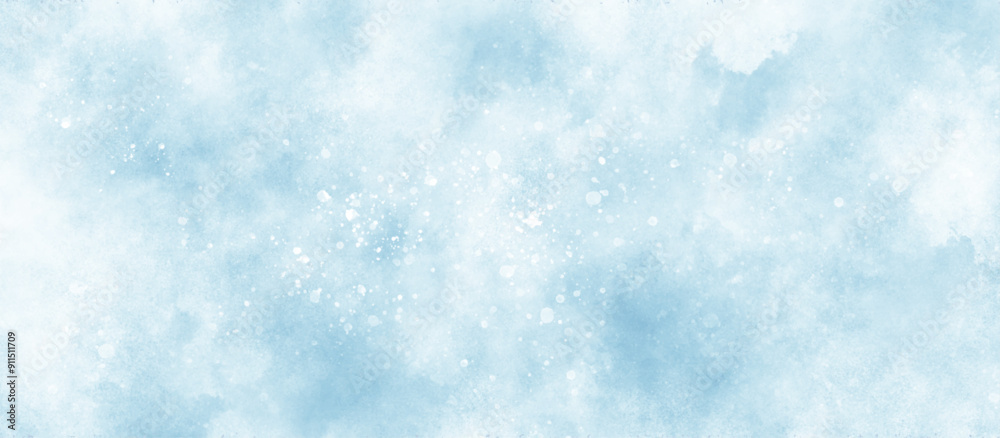 light blue bokeh background for design, Abstract blue background with snowflakes floating randomly, blue grunge texture with bokeh, beautiful blue watercolor background with glitter particles. light blue bokeh background for design, Abstract blue background with snowflakes floating randomly, blue grunge texture with bokeh, beautiful blue watercolor background with glitter particles.