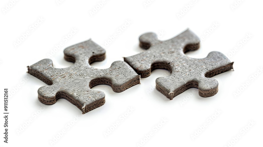 Obraz premium Four interconnected jigsaw puzzle pieces