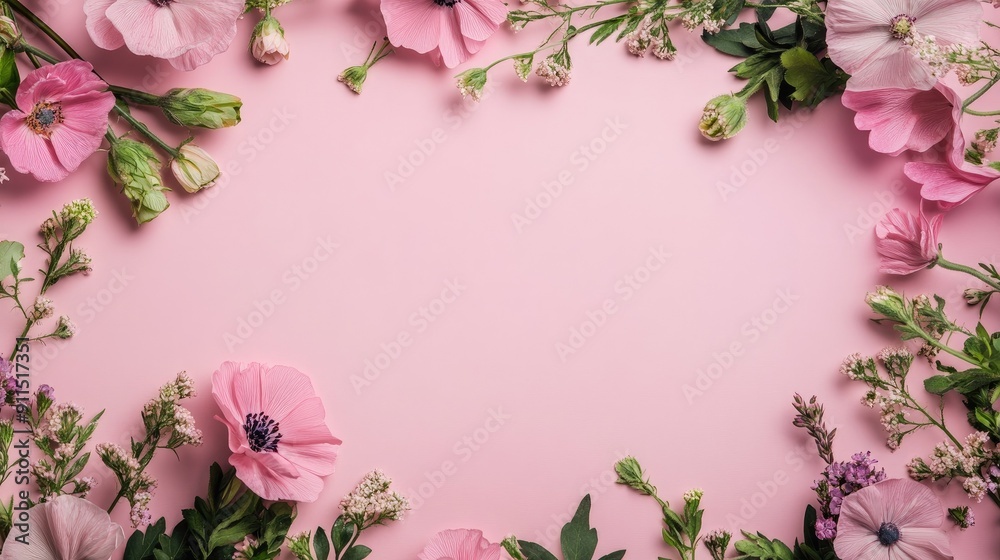 Flower wedding frame, botanical background Flower wedding frame, botanical background