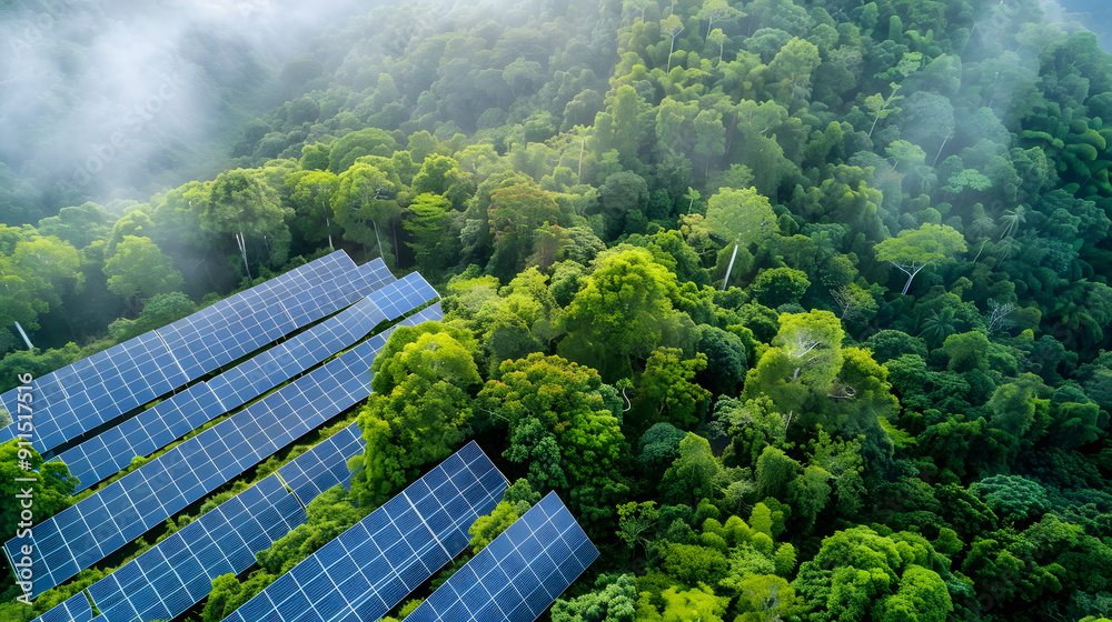 Aerial view of a sustainable smart city with green spaces and clean energy Aerial view of a sustainable smart city with green spaces and clean energy