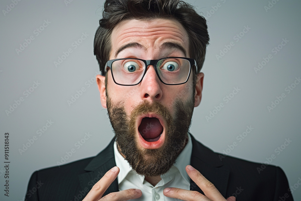 Shock man expression Shock man expression