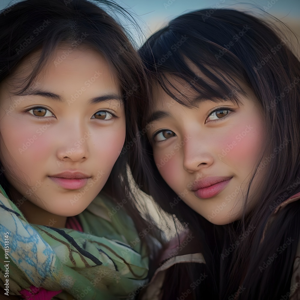 Mongolia young women looking to front Mongolia young women looking to front