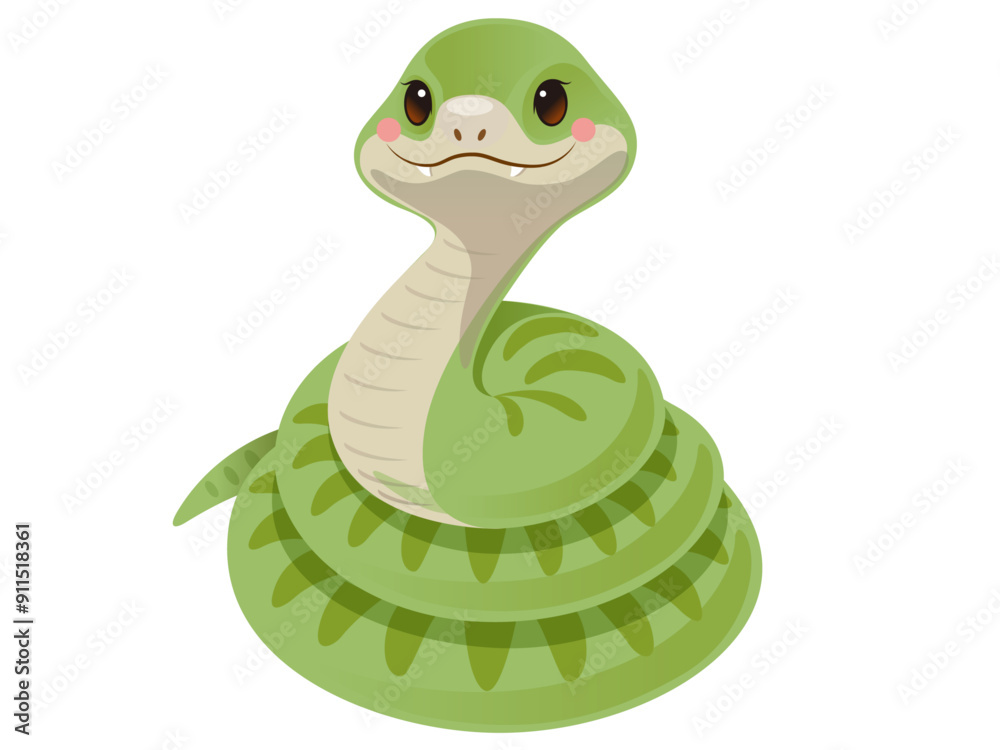 Naklejka premium 蛇・干支イラスト２