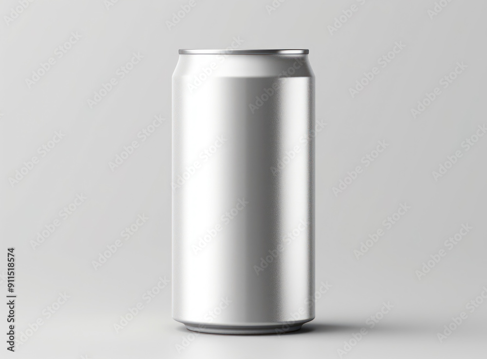 A clean aluminum can design mockup, ideal for placing a logo or illustration on a stylish background A clean aluminum can design mockup, ideal for placing a logo or illustration on a stylish background