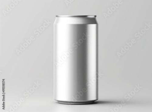 A clean aluminum can design mockup, ideal for placing a logo or illustration on a stylish background