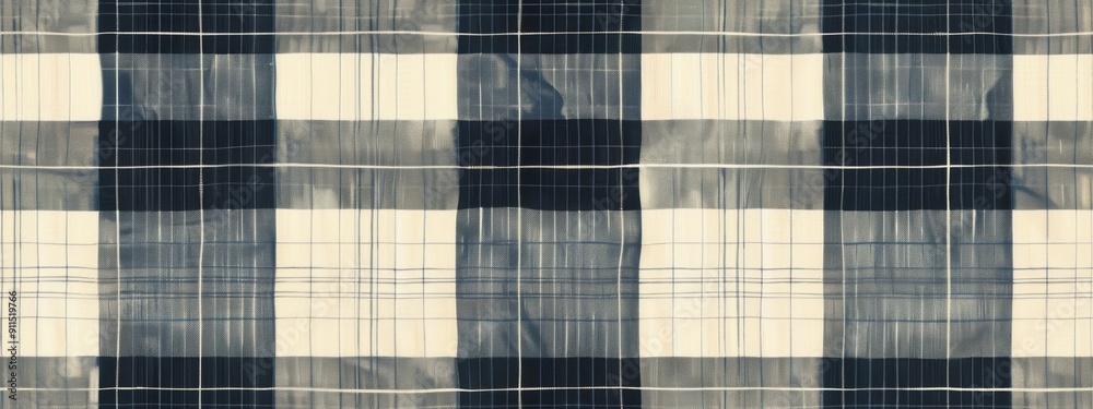Classic blue checkered print, matte, flat Classic blue checkered print, matte, flat