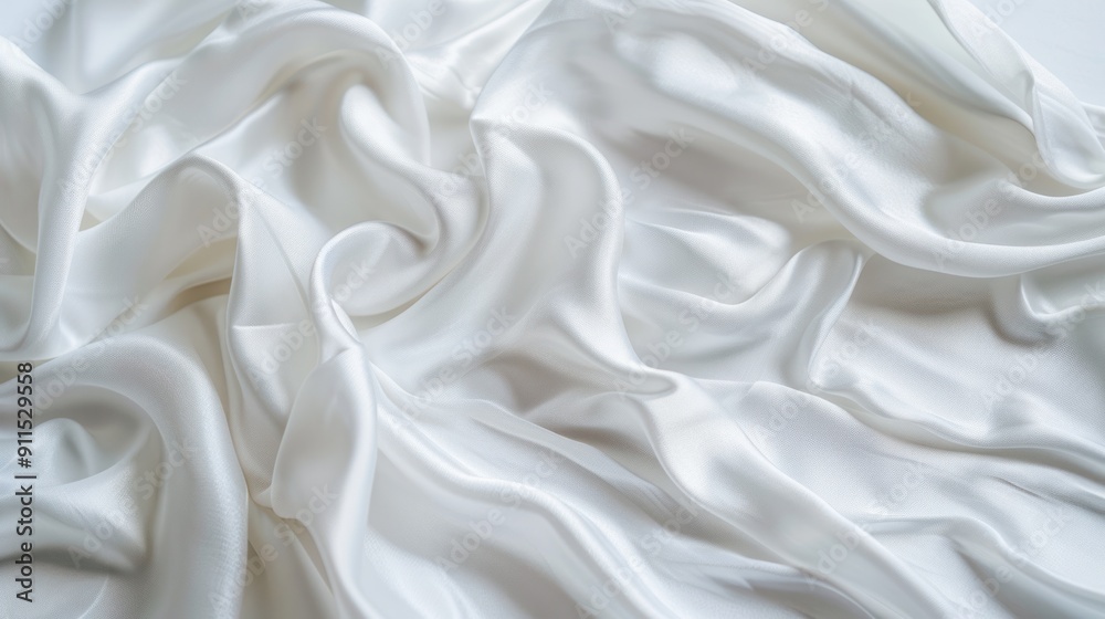 Fototapeta premium Abstract Texture of Smooth White Fabric