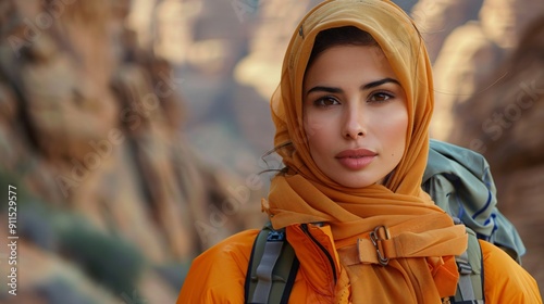 Portrait of a Woman in a Desert Landscape