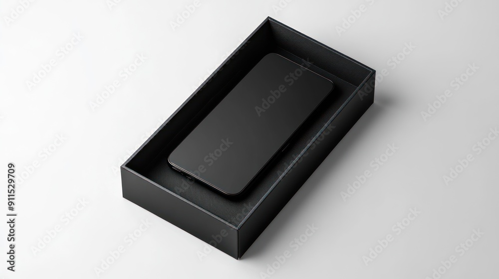 Black Smartphone in a Box Black Smartphone in a Box