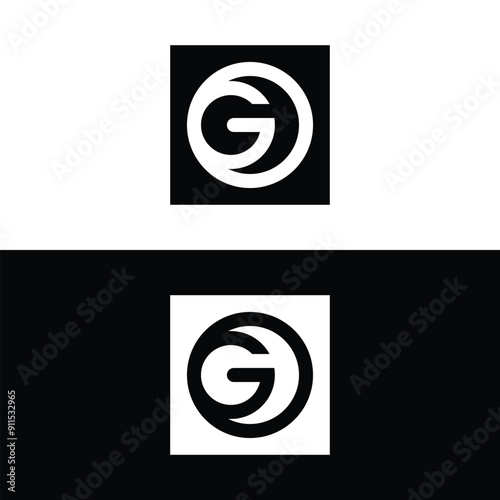 GO or OG monogram logo design vector