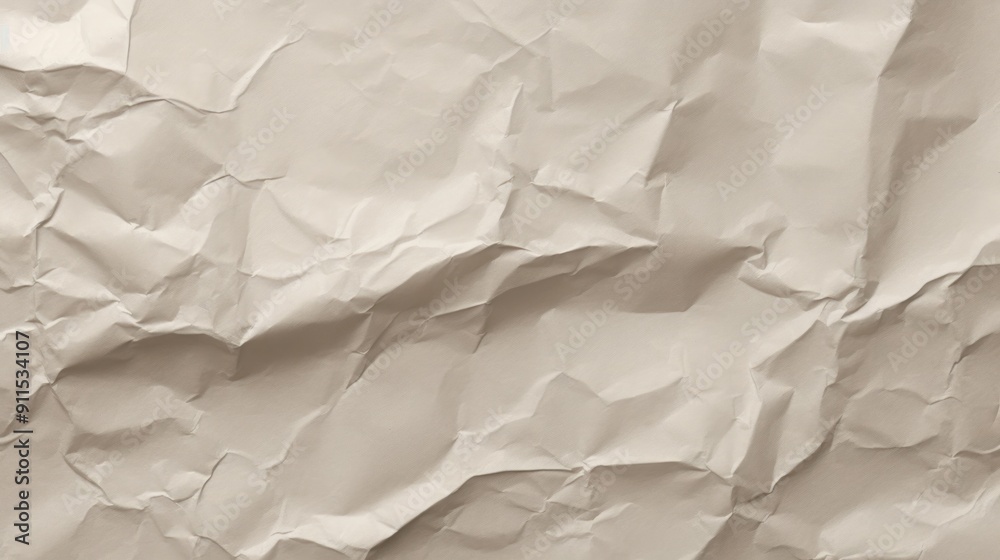 Crumpled Beige Paper Background Crumpled Beige Paper Background