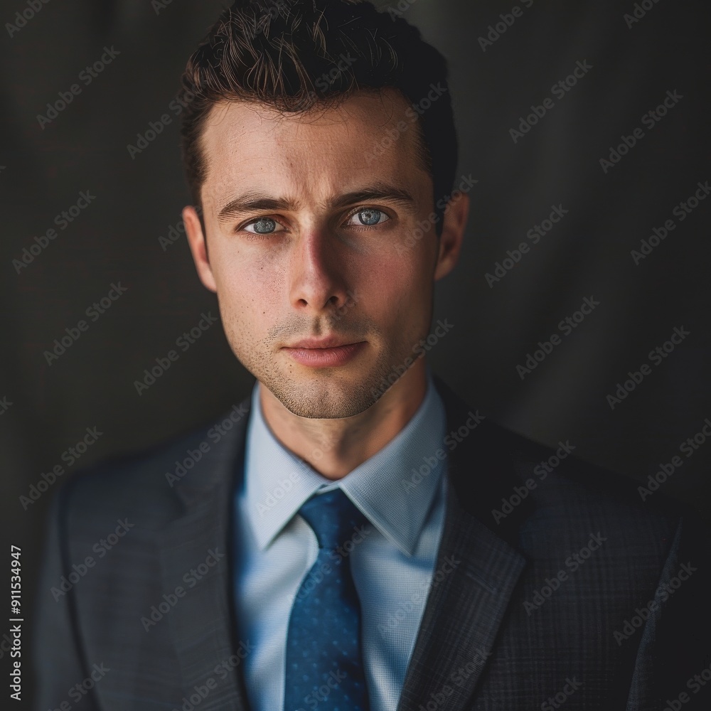 Clean and simple portrait of a young professional.