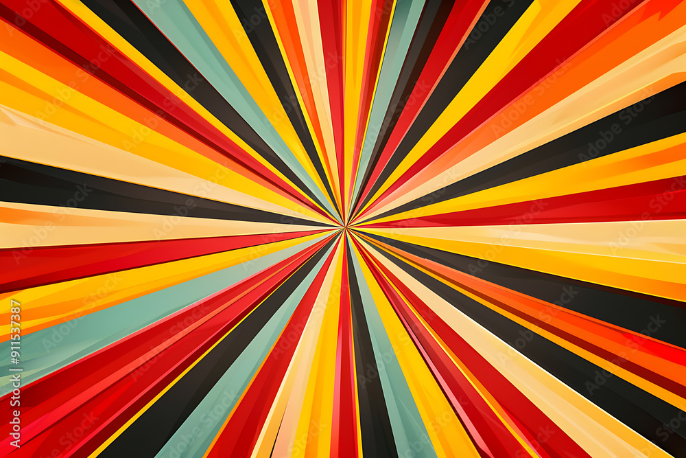 Abstract Retro Sunburst Background with Yellow and Red Stripes for Bright and Energetic Designs.
Abstract Retro Sunburst Background with Yellow and Red Stripes for Bright and Energetic Designs.