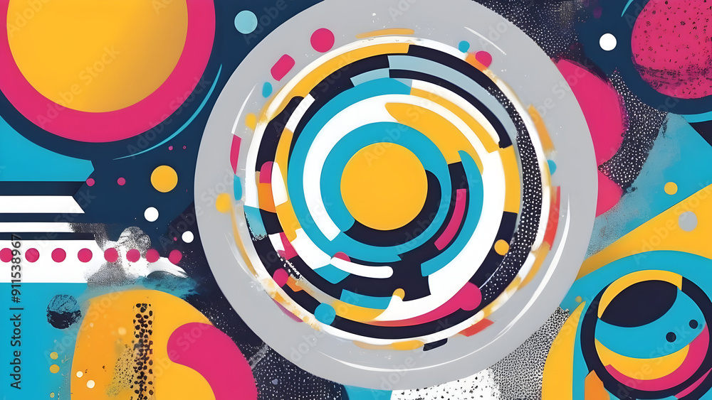 Vibrant background texture filled with bold, contrasting colors and graphic elements. Mix of geometric shapes and dynamic patterns, with clean, thick lines and a playful, retro-inspired palette. Vibrant background texture filled with bold, contrasting colors and graphic elements. Mix of geometric shapes and dynamic patterns, with clean, thick lines and a playful, retro-inspired palette.