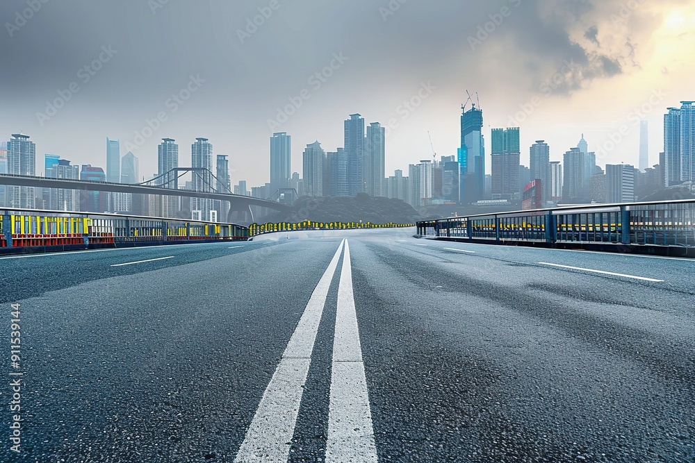 Urban Cityscape Background With Modern Skyline in Metropolitan Environment