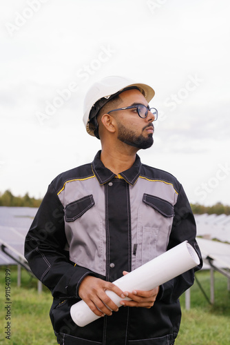 Clean renewable energy company monitoring crew member photo