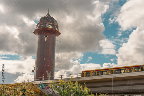 An old water tower in Berlin Ostkreuz, old water tower in Berlin, S-Bahn Berlin Ostkreuz photo