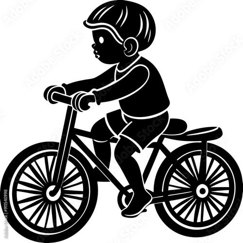 child on bicycle