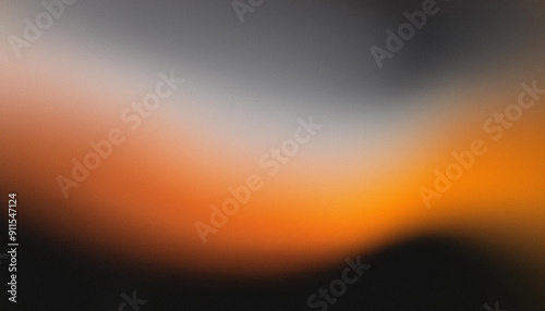 Abstract Blurred Gradient. Soft Transition from Deep Blue to Warm Orange and Peach Hues. Banner With Copy Space