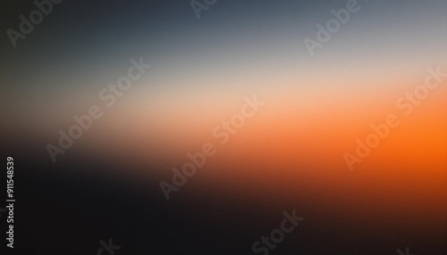 Abstract Blurred Gradient. Soft Transition from Deep Blue to Warm Orange and Peach Hues. Banner With Copy Space