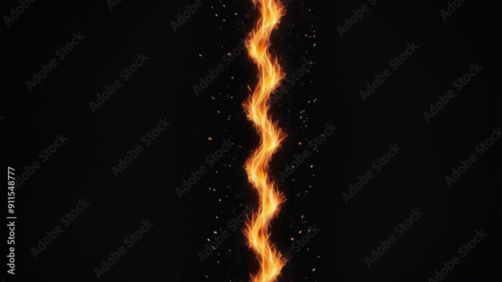 A trail of fiery sparks ascending against a dark background A trail of fiery sparks ascending against a dark background