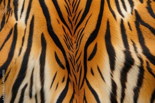 Close-up of a tiger's striped fur pattern