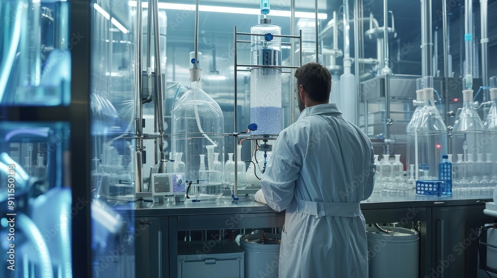 Advanced Technology for Pharmaceutical Production in Modern Laboratories. AI generated image Advanced Technology for Pharmaceutical Production in Modern Laboratories. AI generated image