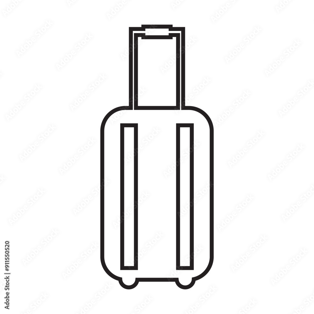 Luggage icon. Luggage trolley line icon. Suitcase bag sign. Baggage claim symbol. Vector . EPS 10/AI Luggage icon. Luggage trolley line icon. Suitcase bag sign. Baggage claim symbol. Vector . EPS 10/AI