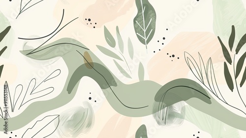 A flat illustration of geometric shapes 