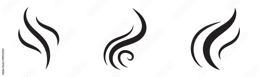 Smoke, steam, cloud logo collection. Set of smoke logo in a flat design. Aromas vaporize icons Smoke, steam, cloud logo collection. Set of smoke logo in a flat design. Aromas vaporize icons