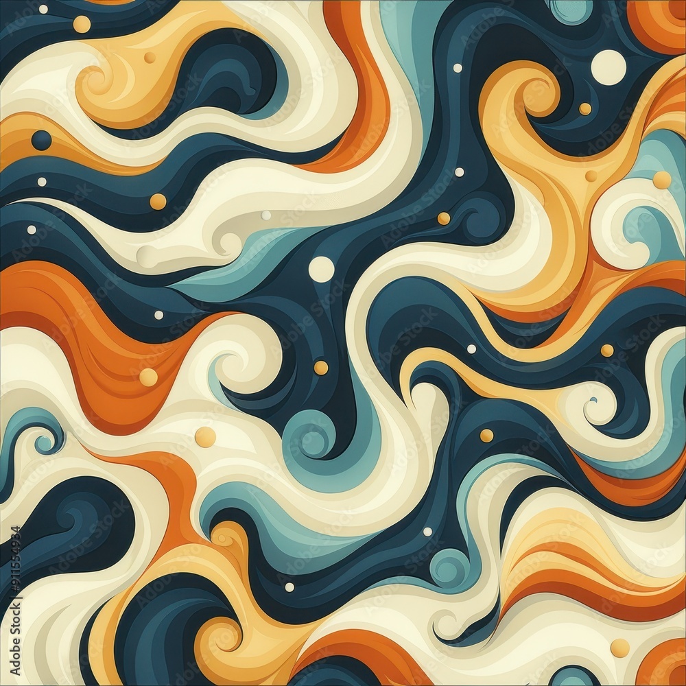 Abstract Pop Art Wall Art Featuring Colorful Swirling Patterns Abstract Pop Art Wall Art Featuring Colorful Swirling Patterns
