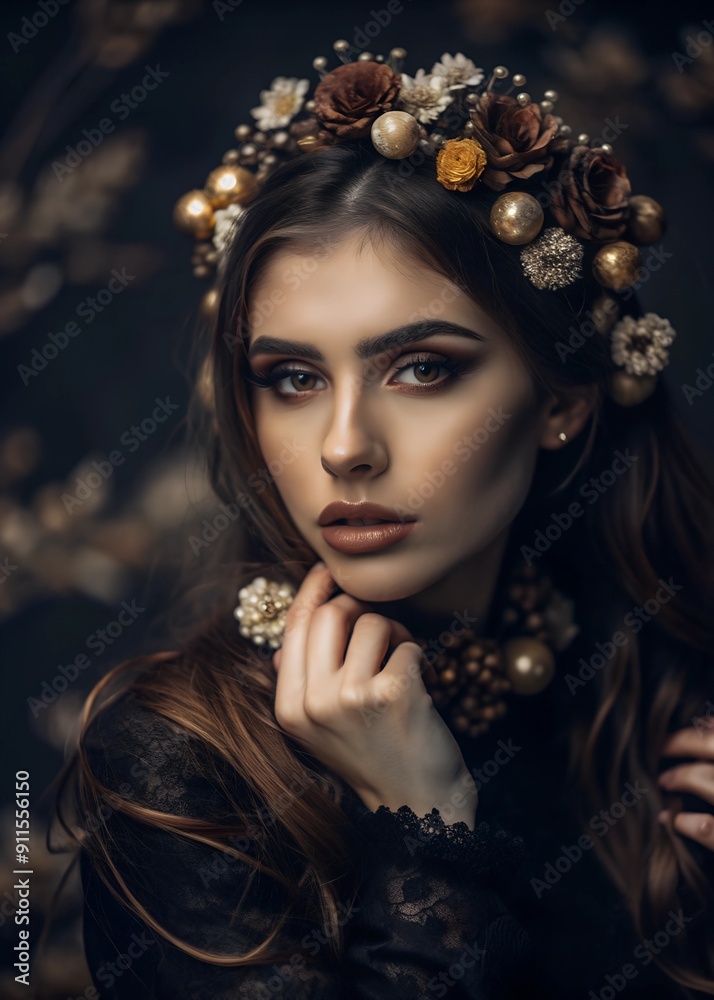 portrait of a woman with hairstyle