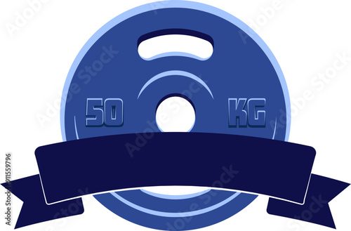Weight icon. Fitness logo.
